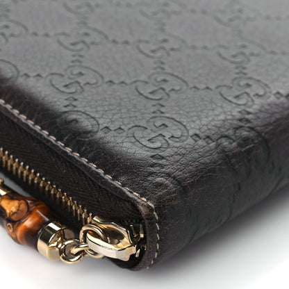 Gucci Guccissima Bamboo Tassel Zip Around Wallet Brown 8 of 10