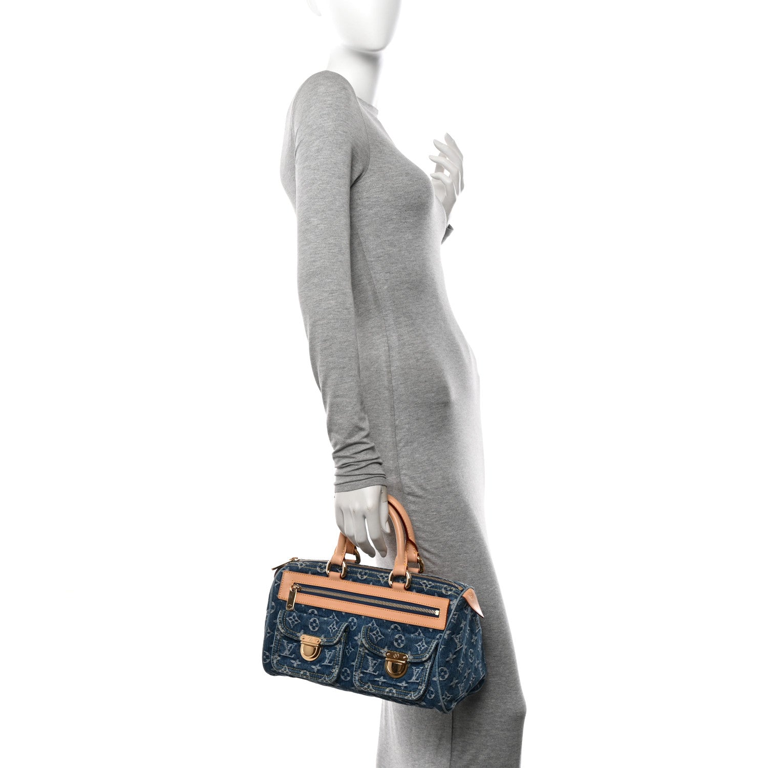 Louis Vuitton Monogram Denim Neo Speedy Blue 2 of 11