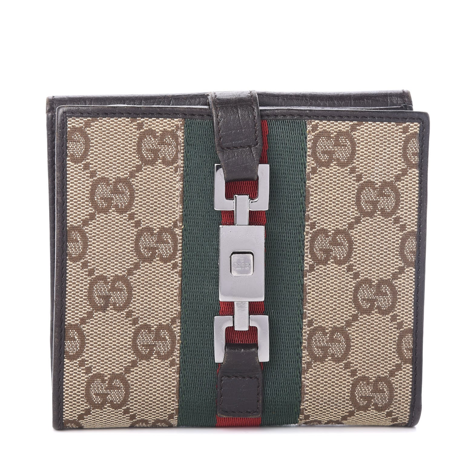Gucci Monogram Web Wallet Brown 1 of 6