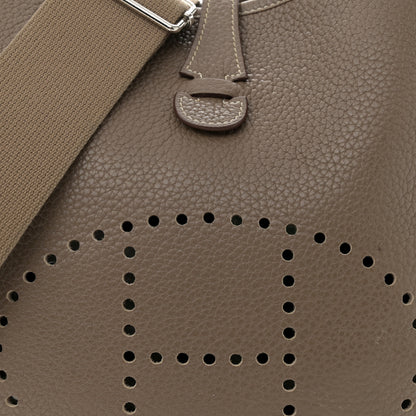 Hermes Taurillon Clemence Evelyne III PM Etoupe 8 of 13