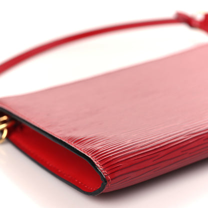 Louis Vuitton Epi Pochette Accessories 24 Castillan Red 7 of 9