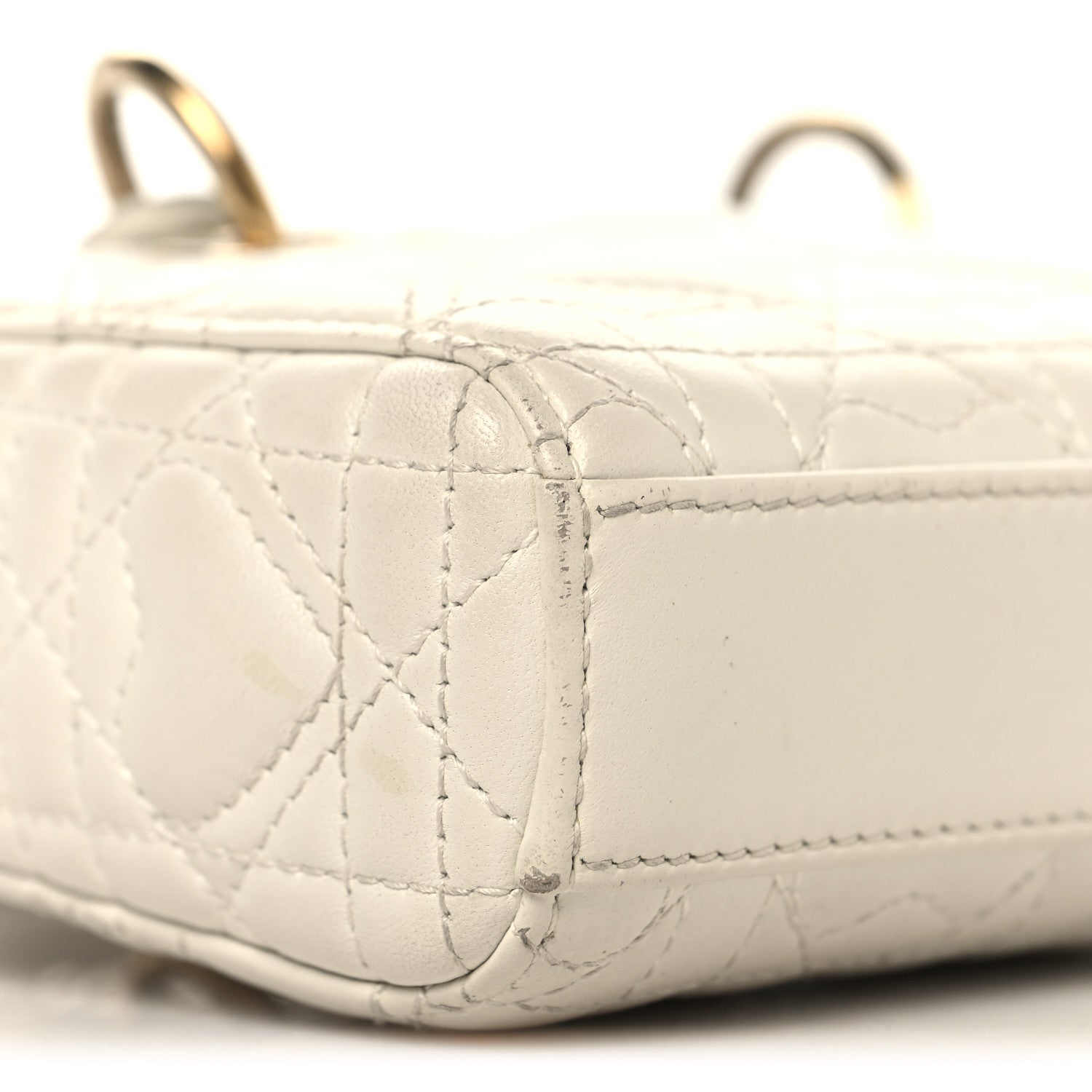 Christian Dior Lambskin Cannage Dioramour Micro Lady D-Joy Latte 8 of 16