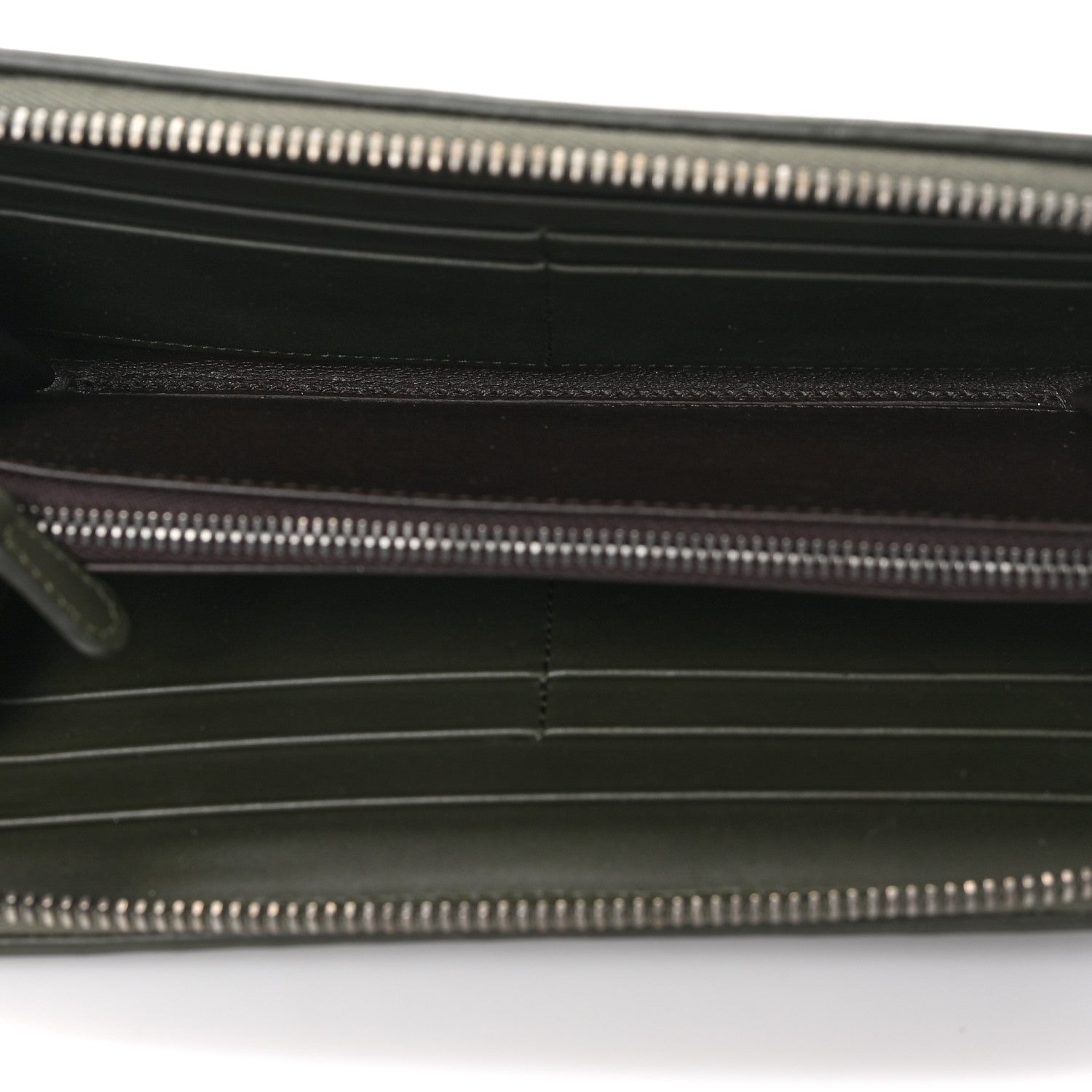 Bottega Veneta Nappa Intrecciato Zip Around Wallet Khaki 5 of 6