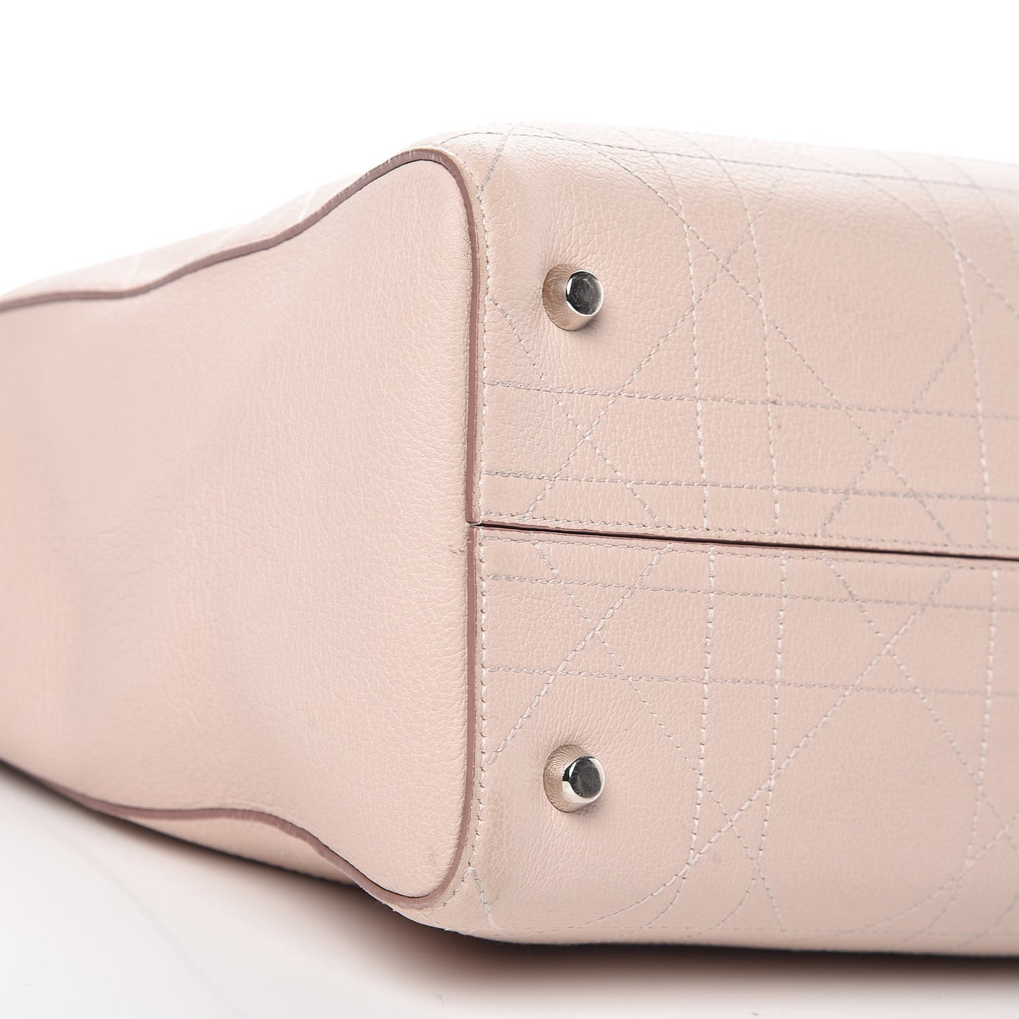 Grained Calfskin Cannage Medium Ultradior Tote Rose Poudre