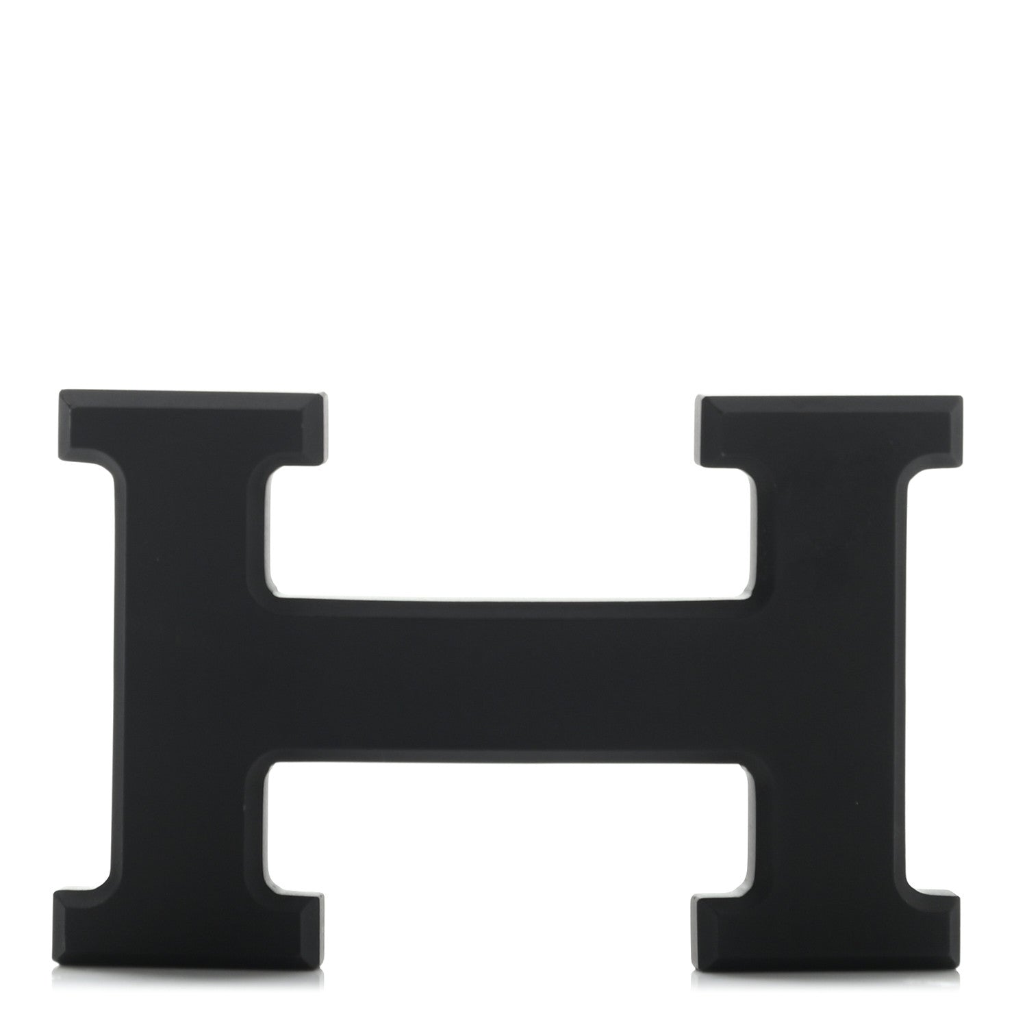 Hermes PVD Plated 32mm H Belt Buckle Black 1 of 5