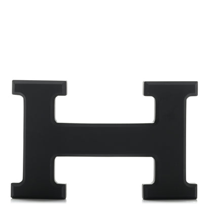 Hermes PVD Plated 32mm H Belt Buckle Black 1 of 5