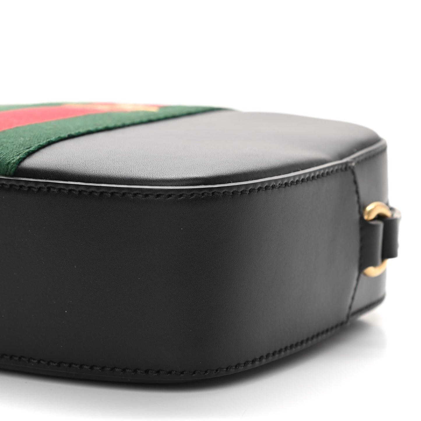 Calfskin Web Small Webby Bee Shoulder Bag Black