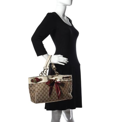 Gucci Monogram Medium Positano Tote Off White 2 of 10