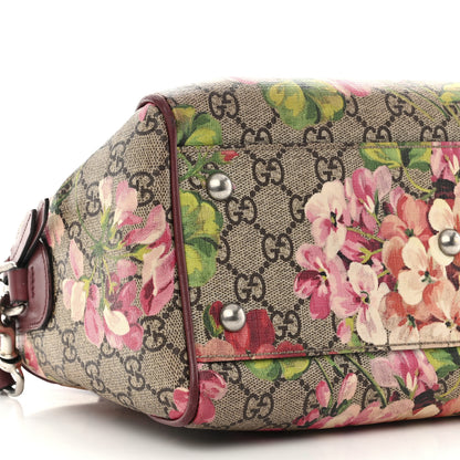 Gucci GG Supreme Monogram Blooms Small Boston Beige Multicolor Dry Rose 9 of 19
