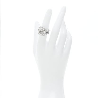 David Yurman Sterling Silver Diamond 11mm Albion Pave Ring 50 5.5 2 of 5