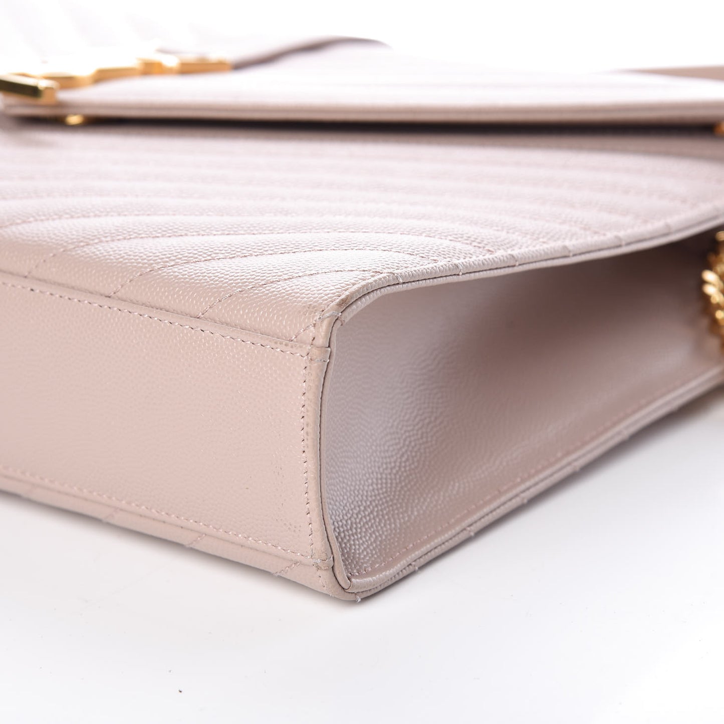 Grain De Poudre Matelasse Chevron Large Monogram Satchel Rose Antic