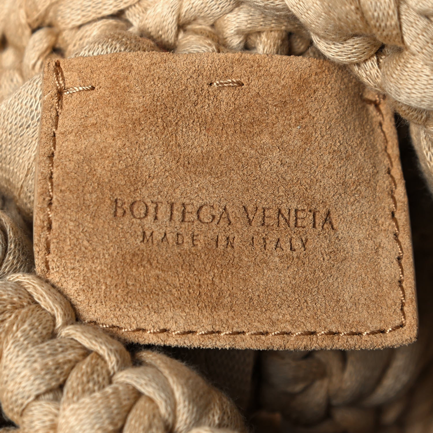 Bottega Veneta Jersey Crochet Shoulder Bag Cane Sugar 6 of 12