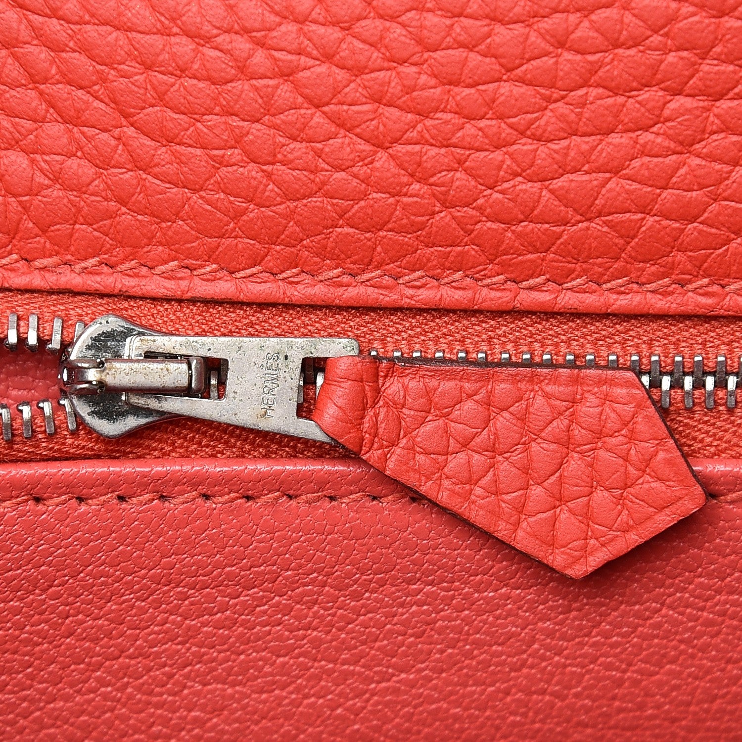 Hermes Taurillon Clemence Kelly Retourne 28 Rouge Tomate 18 of 37