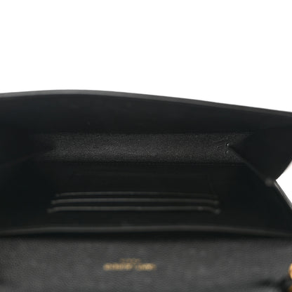 Saint Laurent Grain De Poudre Monogram Cassandra Chain Wallet Black 5 of 9