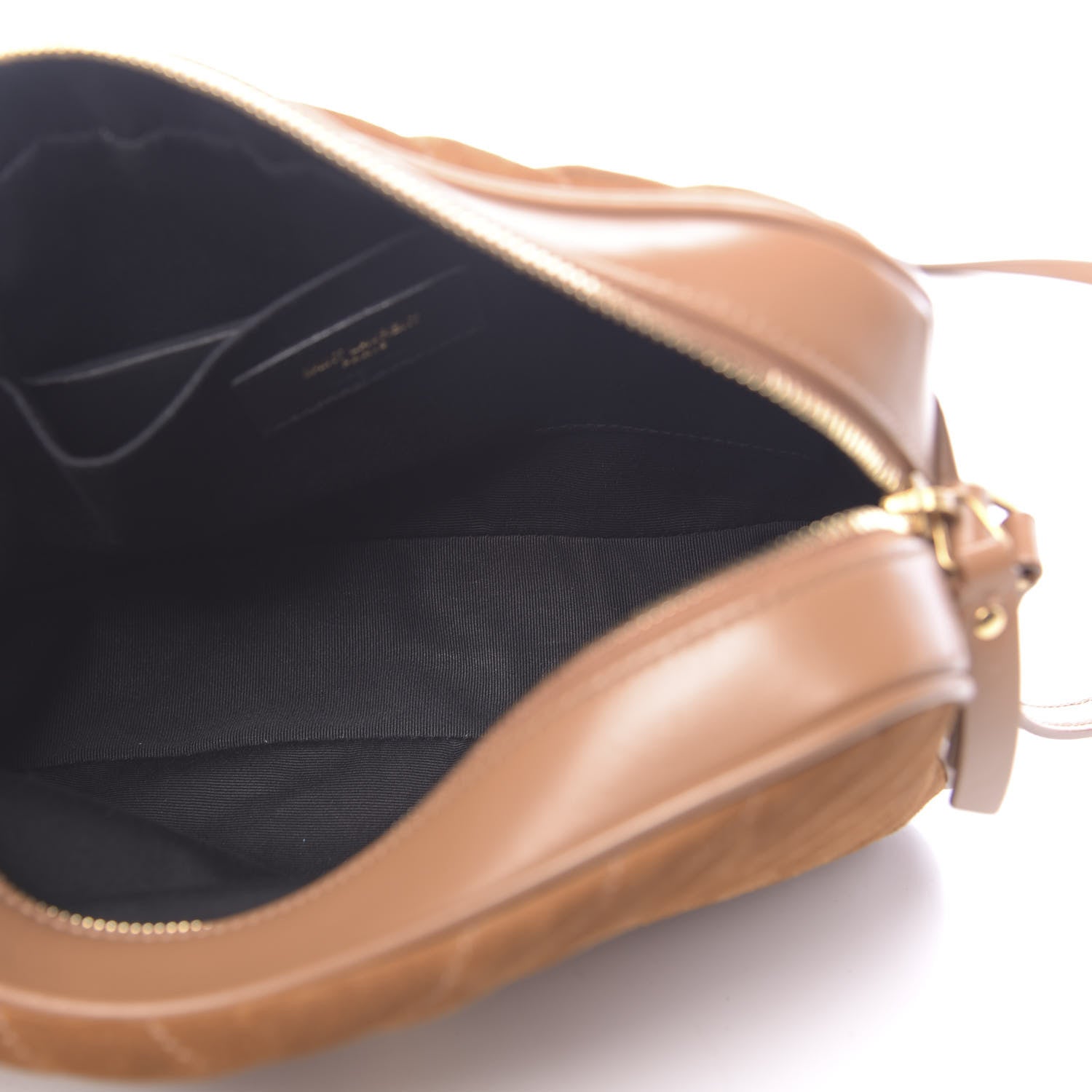 Saint Laurent Suede Matelasse Monogram Lou Camera Bag Cinnamon 5 of 13