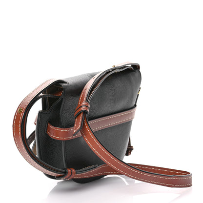 Loewe Grained Calfskin Small Gate Crossbody Bag Pecan Black 3 of 9