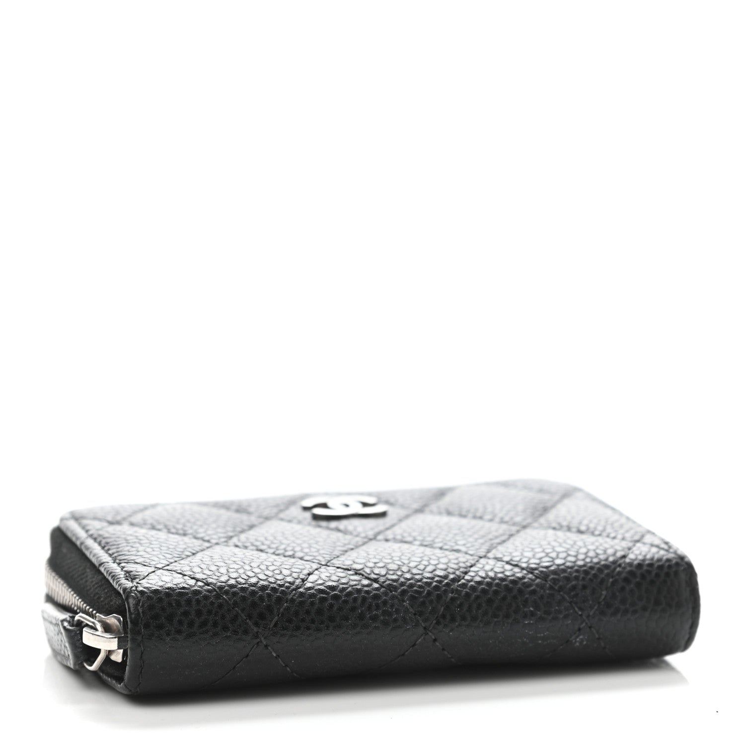 Chanel Caviar Quilted Zip Coin Purse Black 3 of 4