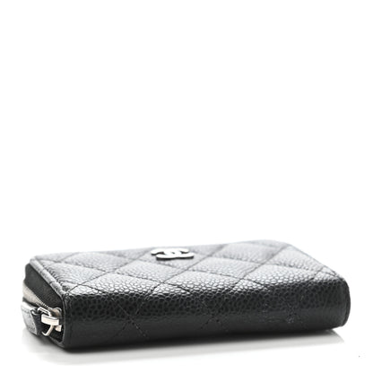 Chanel Caviar Quilted Zip Coin Purse Black 3 of 4