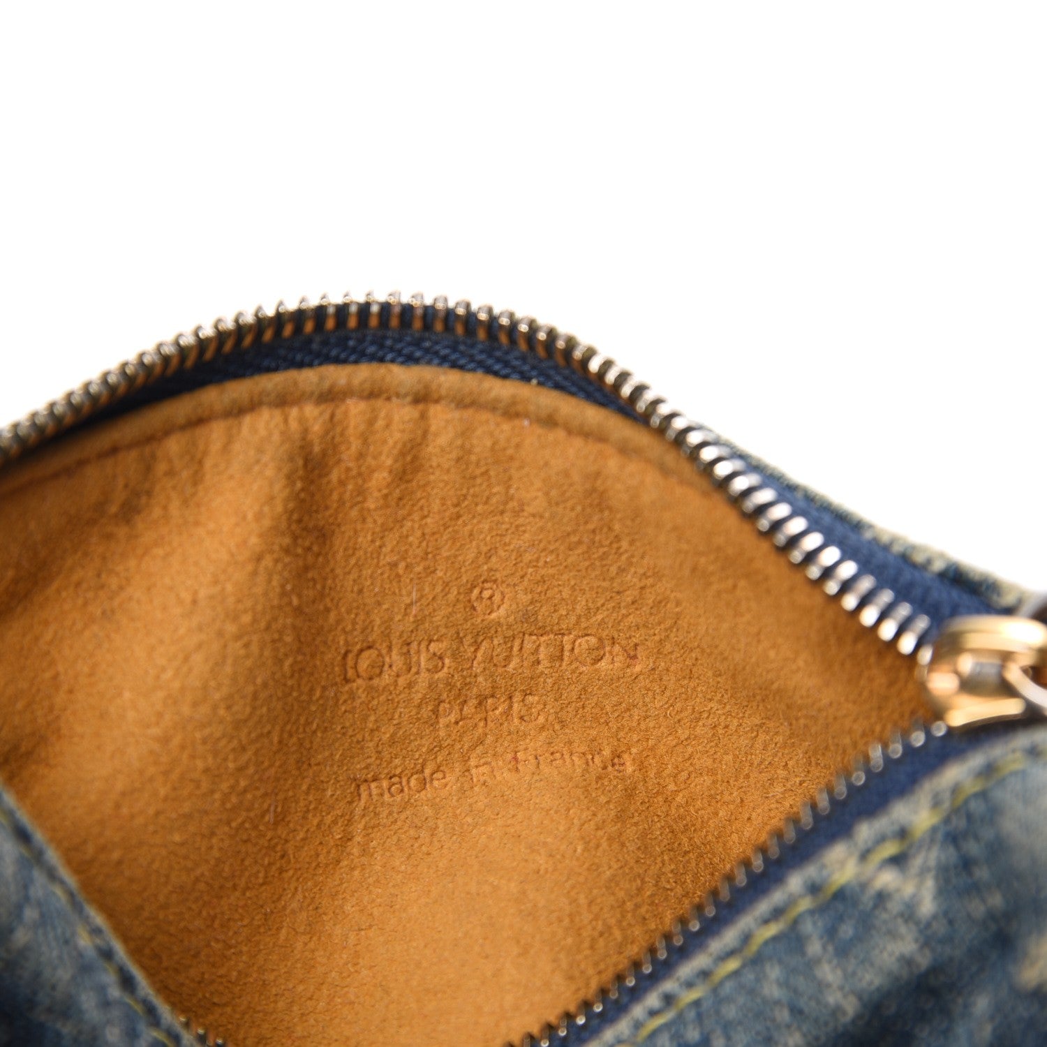 Louis Vuitton Monogram Denim Pochette Speedy PM Key Holder Blue 6 of 7