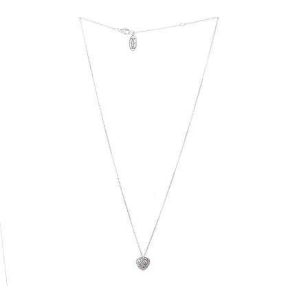 Cartier 18K White Gold Diamonds Bubble Heart Necklace 3 of 6