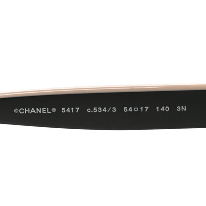 Chanel Acetate Polarized Square Sunglasses 5417 Black Beige 5 of 7