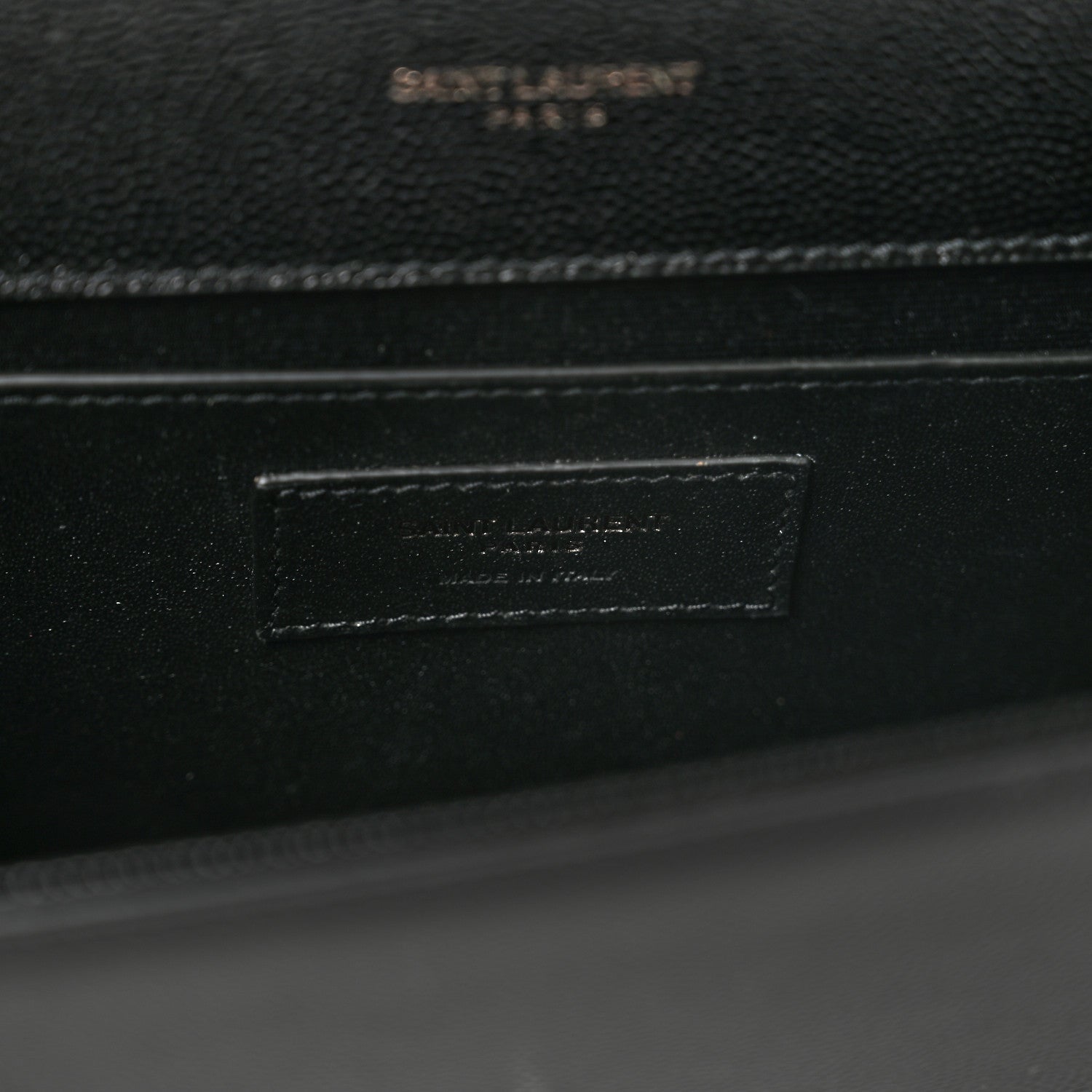 Saint Laurent Grain De Poudre Small Monogram Kate Satchel Black 6 of 8