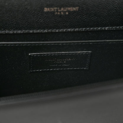 Saint Laurent Grain De Poudre Small Monogram Kate Satchel Black 6 of 8