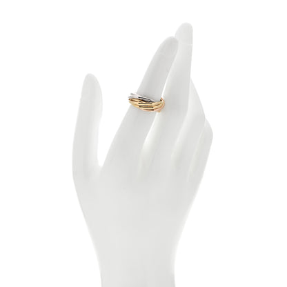 Cartier 18K Pink Yellow White Gold 7 Band Trinity Ring 51 5.75 2 of 5