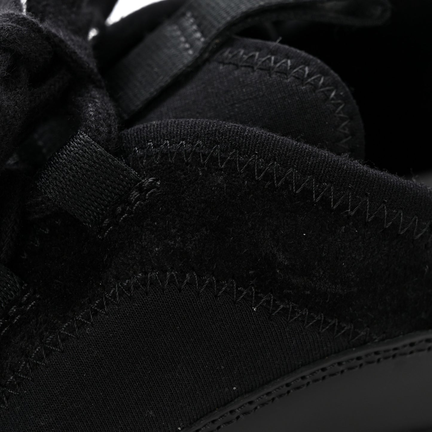 Velvet Calfskin Mixed Fibers CC Sneakers 41.5 Black