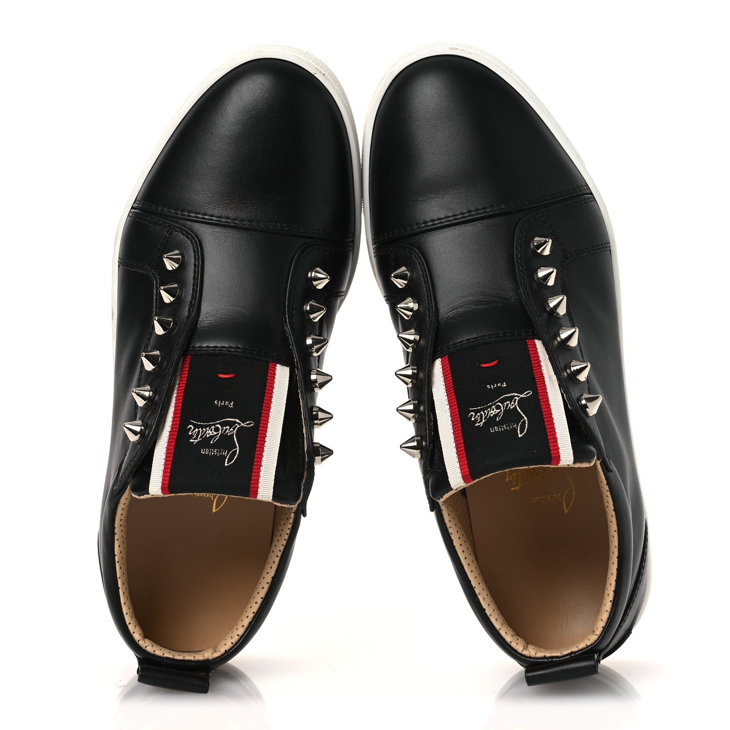 Calfskin Fique A Vontade Flat Sneakers 36 Black