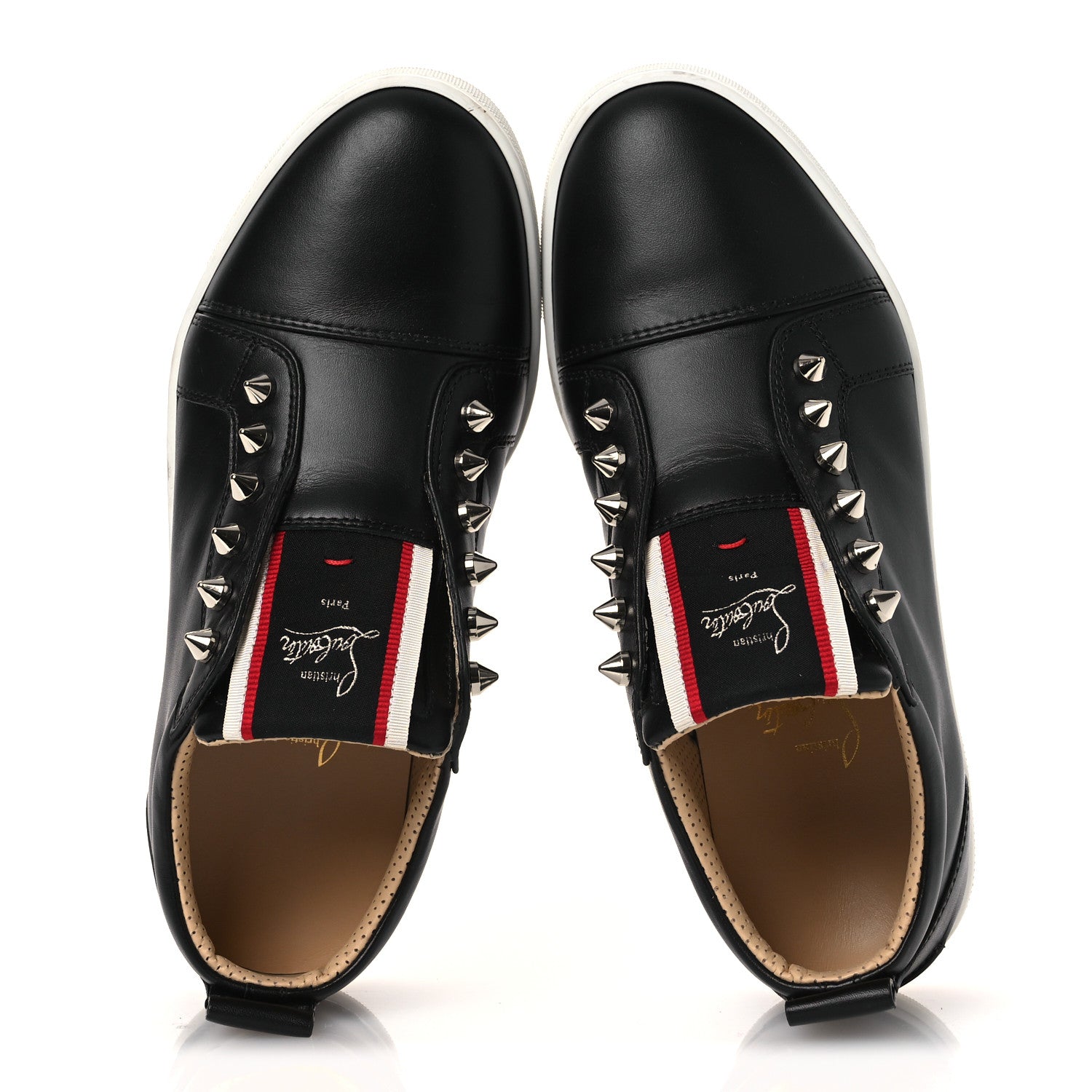 Christian Louboutin Calfskin Fique A Vontade Flat Sneakers 36 Black 2 of 13