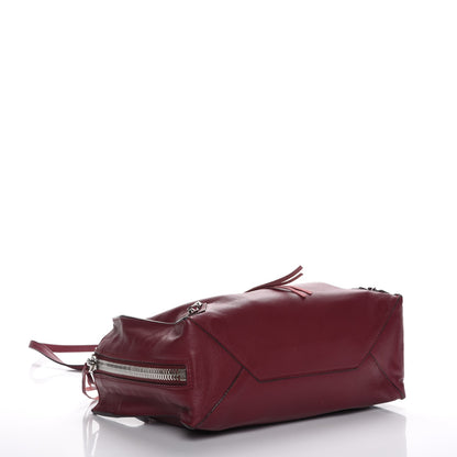 Balenciaga Veau Papier A6 Zip Around Tote Rouge Pourpre 5 of 11