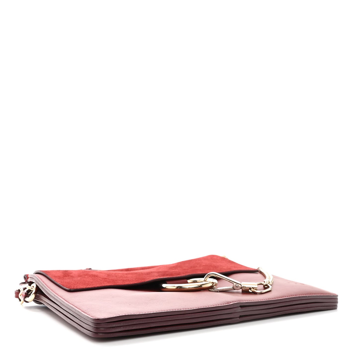 Calfskin Suede Medium Faye Shoulder Bag Plum Purple