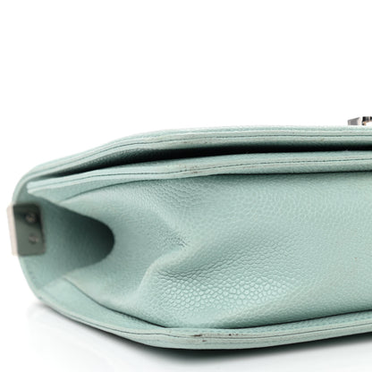 Chanel Caviar Chevron Quilted Medium Boy Flap Light Blue 10 of 12