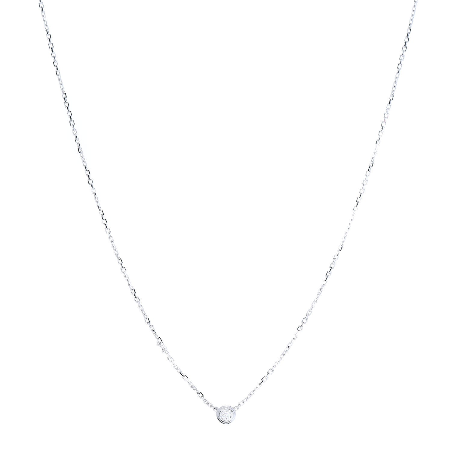 Cartier 18K White Gold Diamond XS D'Amour Pendant Necklace 1 of 6