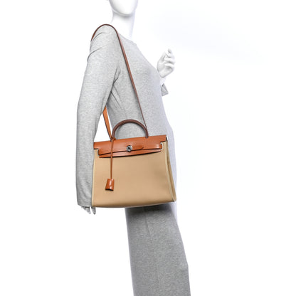 Hermes Vache Hunter Toile Officier Herbag Zip PM 31 Trench Fauve 2 of 12