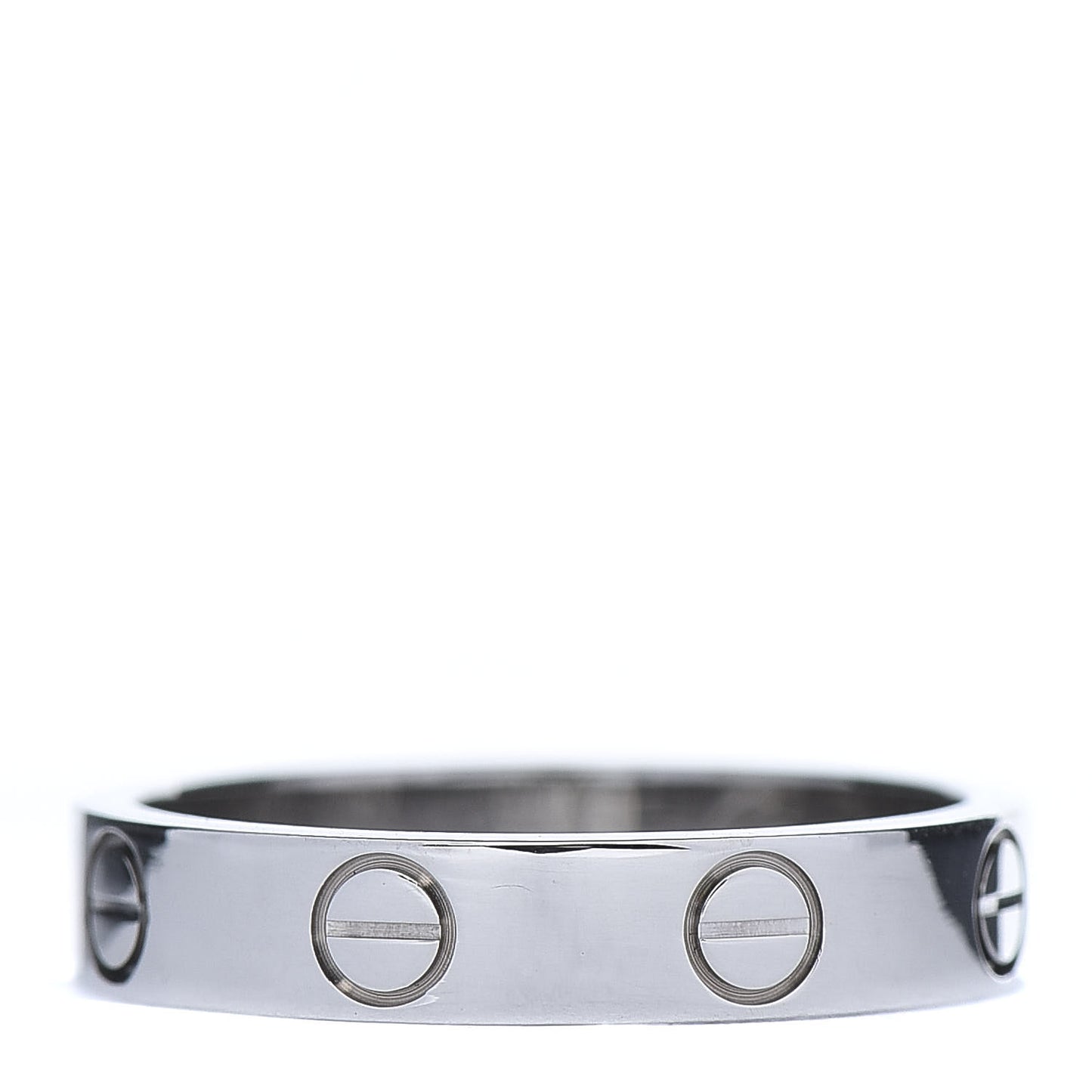 18K White Gold 3.5mm LOVE Wedding Band Ring 50 5.25