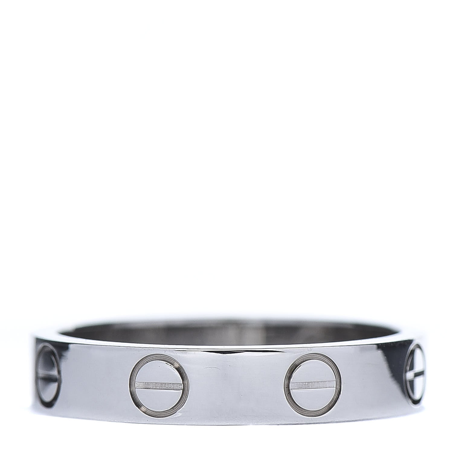 Cartier 18K White Gold 3.5mm LOVE Wedding Band Ring 50 5.25 3 of 5