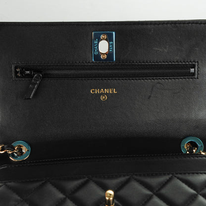 Chanel Lambskin Quilted Trendy CC Wallet On Chain WOC Black 12 of 15