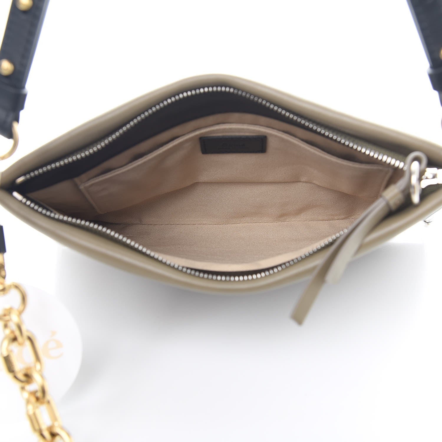 Chloe Smooth Calfskin Medium Roy Clutch Merino Grey 7 of 8