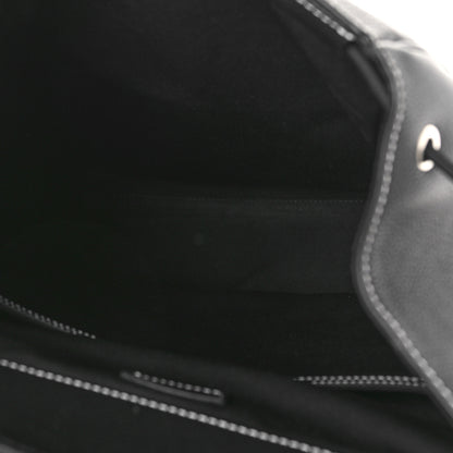 Christian Dior Grained Calfskin Saddle Drawstring Backpack Black 5 of 8