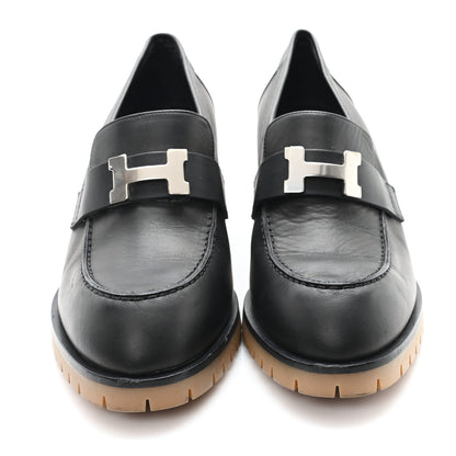 Hermes Calfskin Womens Foch 60 Pump 39 Black 3 of 10