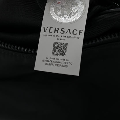 Versace Canvas Nylon Quilted Palazzo Duffle Bag Black 7 of 8