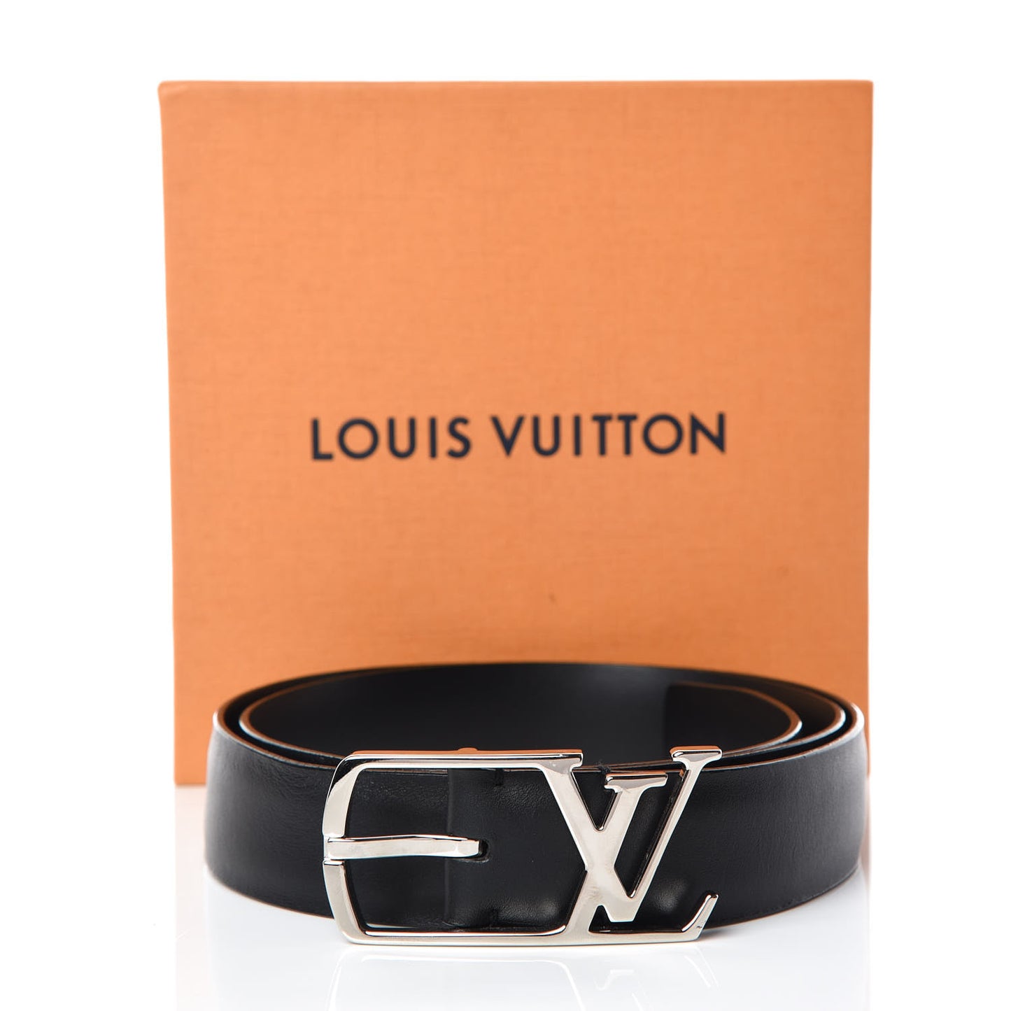 Calfskin 30mm Neogram LV Belt 90 36 Black