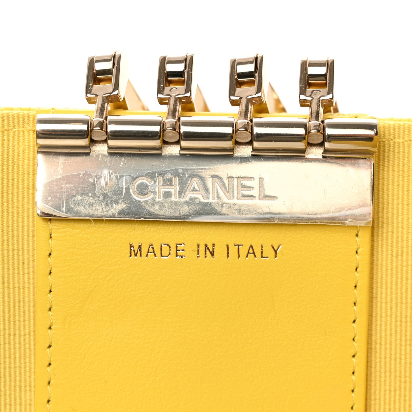 Caviar Quilted Classic 4 Key Holder Wallet Yellow