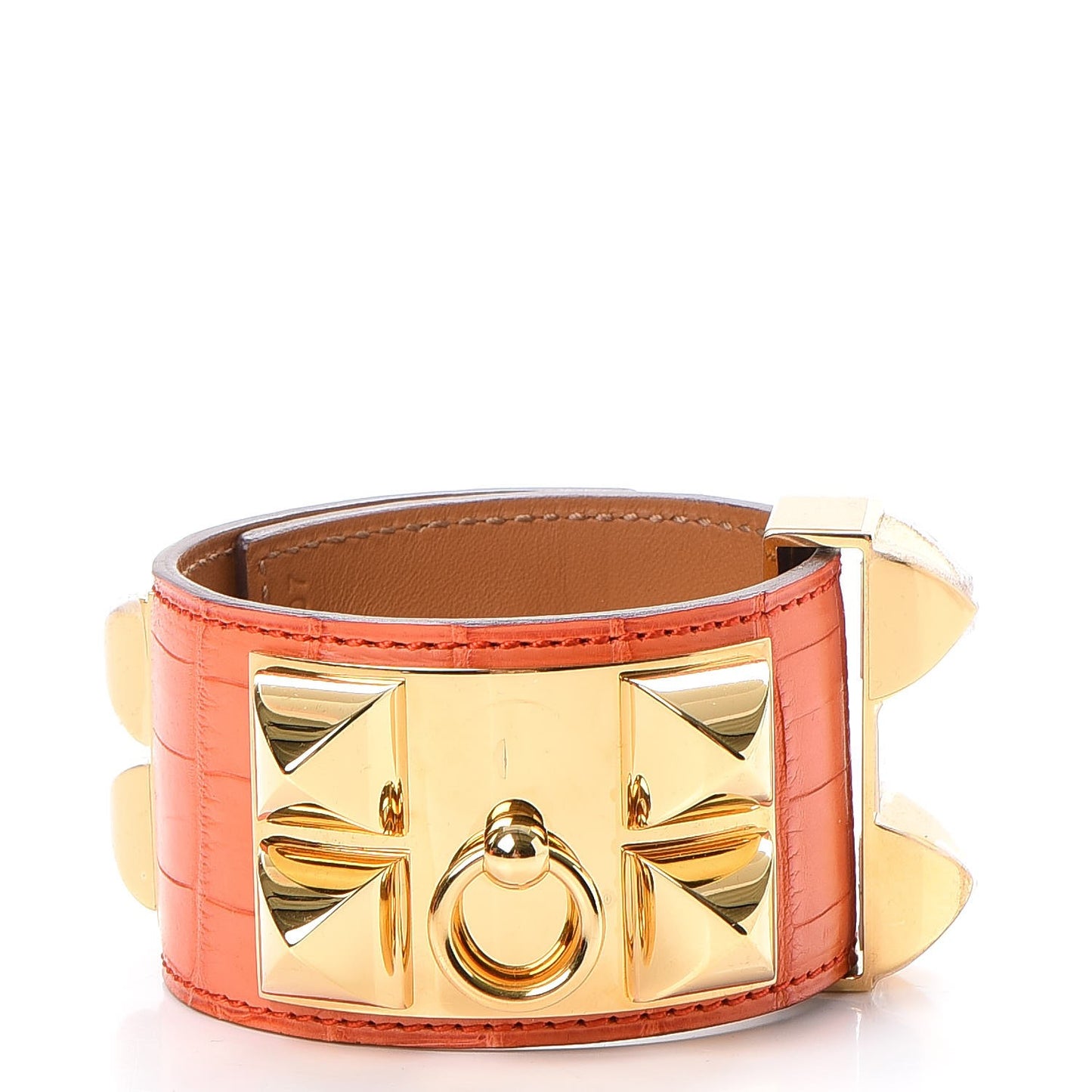 Matte Alligator Collier De Chien CDC Bracelet S Orange Poppy