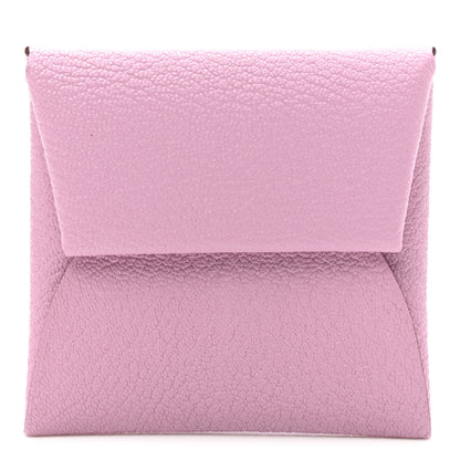 Hermes Chevre Mysore Bastia Coin Purse Mauve Sylvestre 1 of 7