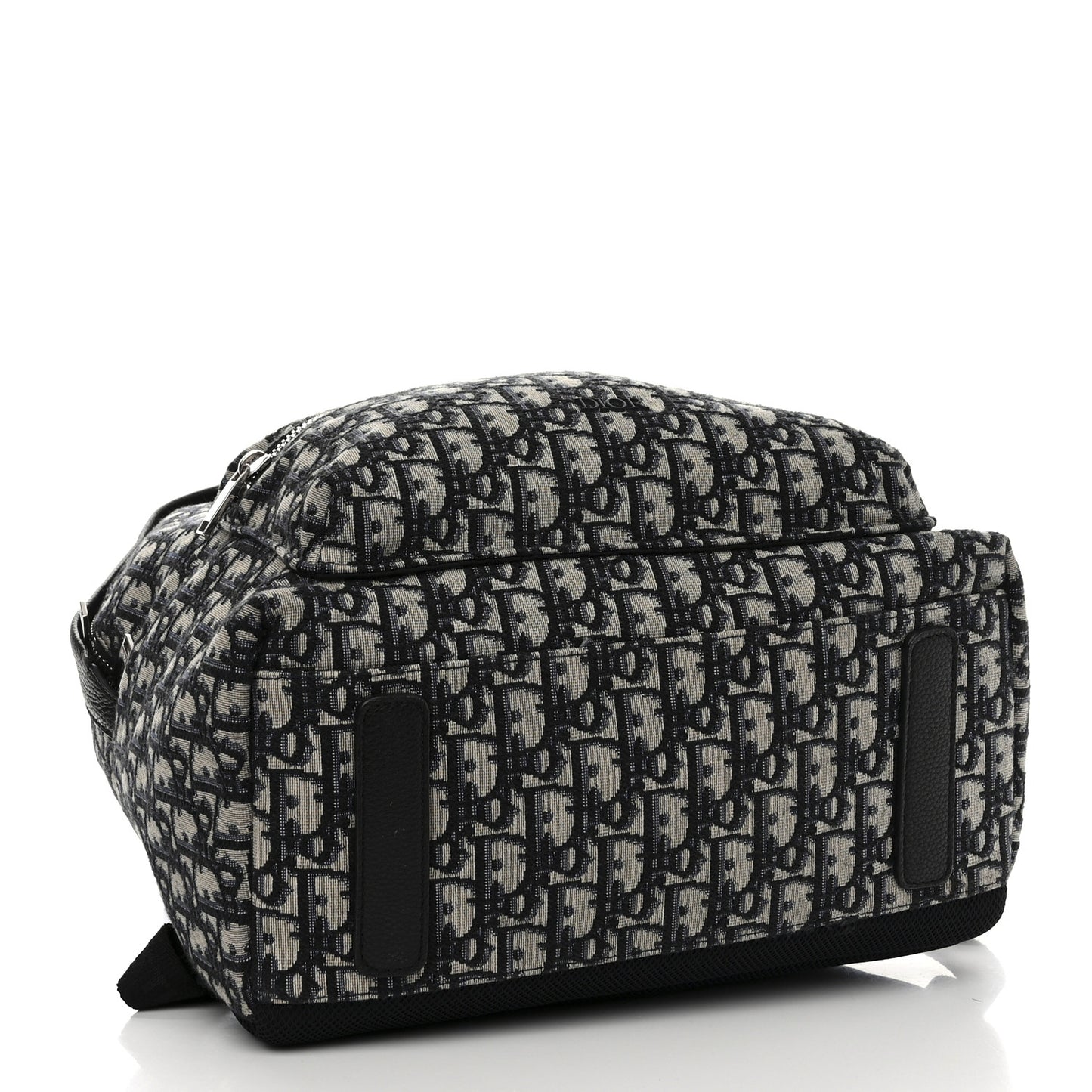 Oblique Calfskin Rider Backpack Beige Black