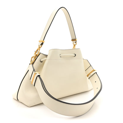 Jimmy Choo Soft Shiny Calfskin Bon Bon East West Bucket Bag Latte 3 of 13