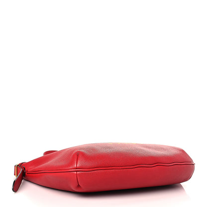 Gucci Grained Calfskin Logo Half Moon Hobo Red 4 of 9